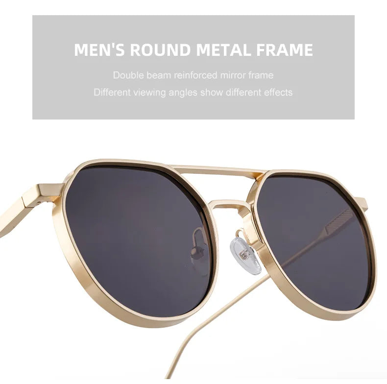 Lunettes de soleil ovales vintage pour hommes — livraison directe, nouveau