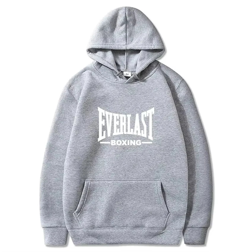 Sudadera con capucha EVERLAST para hombre, informal, holgada, con capucha, impresión sencilla, evaluación numerius, defensa deportiva, informal