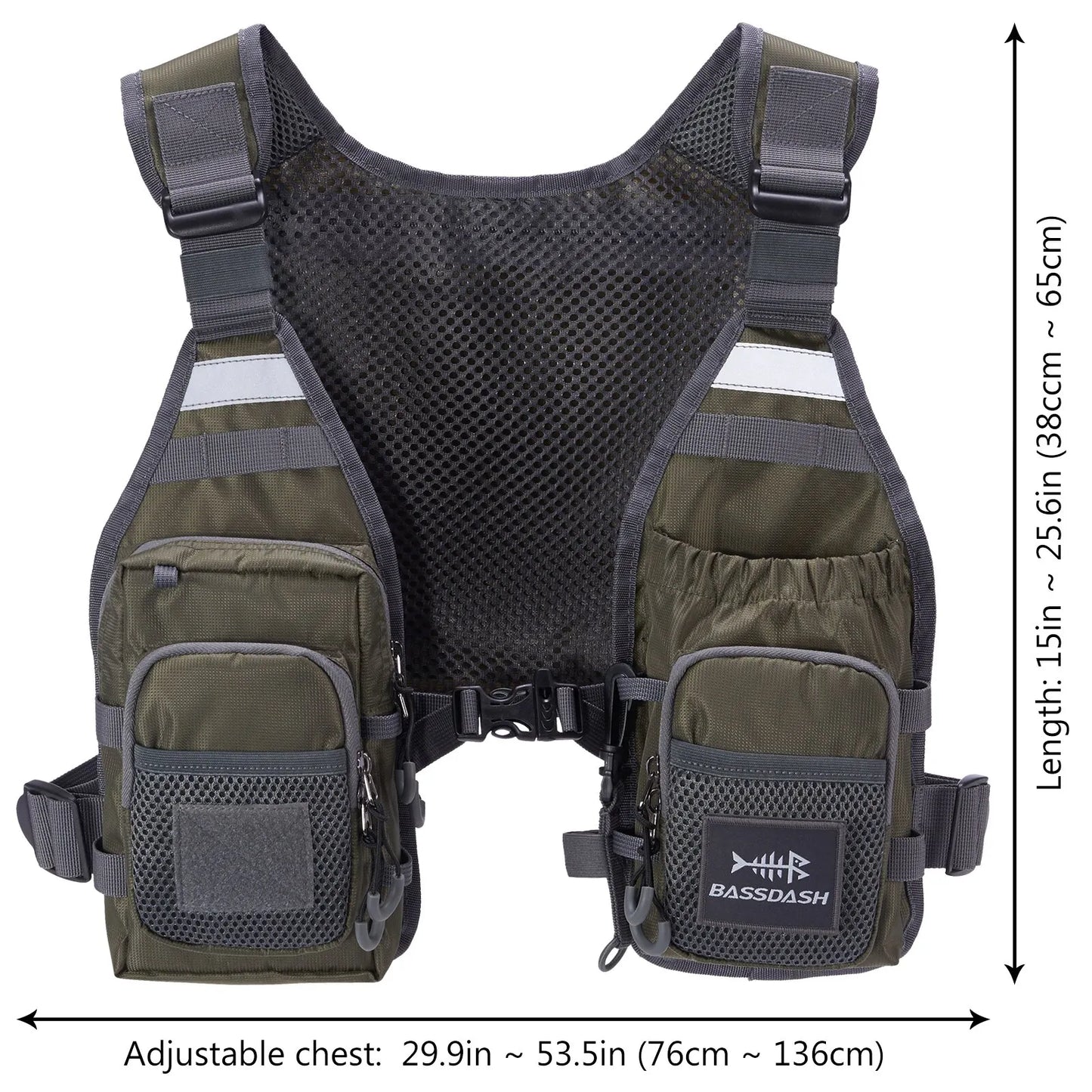 Bassdash-Glaçage de pêche à la mouche ultra léger pour hommes et femmes, sac de poitrine portable, taille unique, FV08
