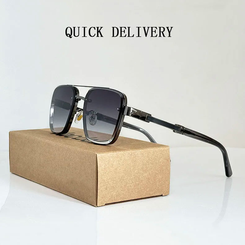 Lunettes de soleil pour hommes vintage carrées — femmes, rétro, mode