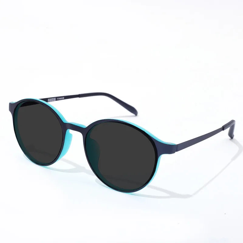 Lunettes de soleil rondes rétro pour femmes et hommes — alliage de titane, UV400
