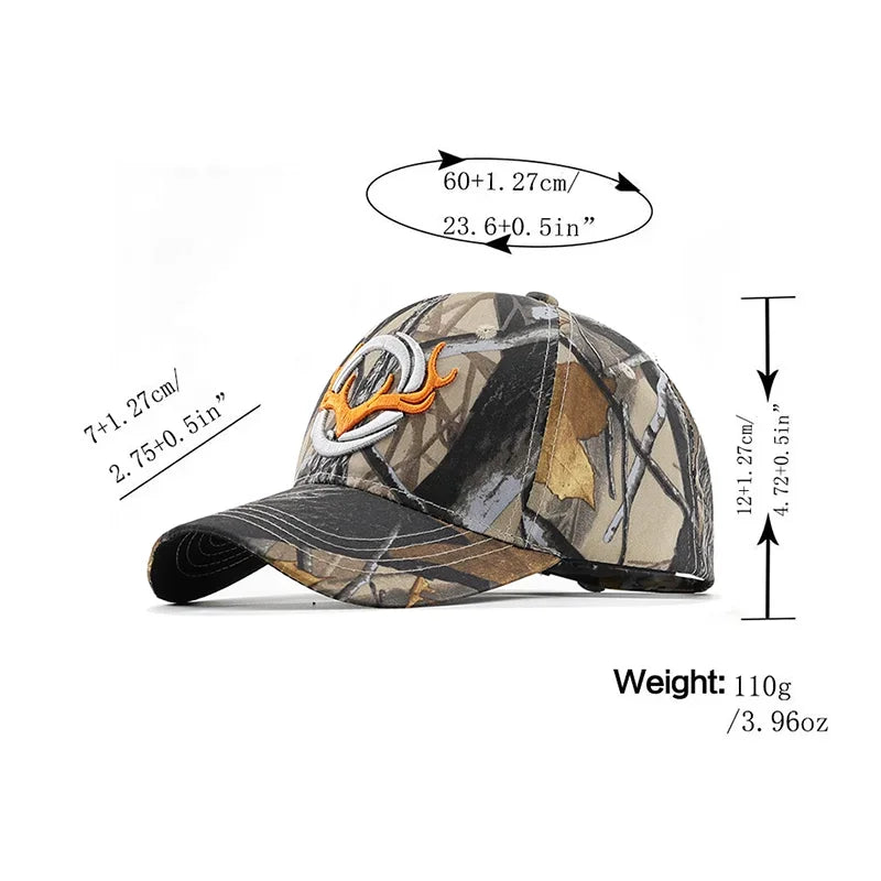 Nueva gorra de béisbol de camuflaje, gorras de pesca para hombre, caza al aire libre, sombrero de jungla de camuflaje, gorra táctica de Airsoft para senderismo