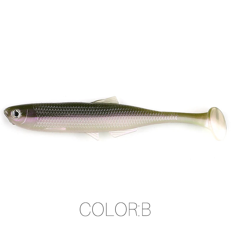 Supercontinent ShadTeez T-Tail 5 cm/7.5 cm/12 cm Pike Zander Predator Fishing 3D Eyes Soft Lure Fishing Lures