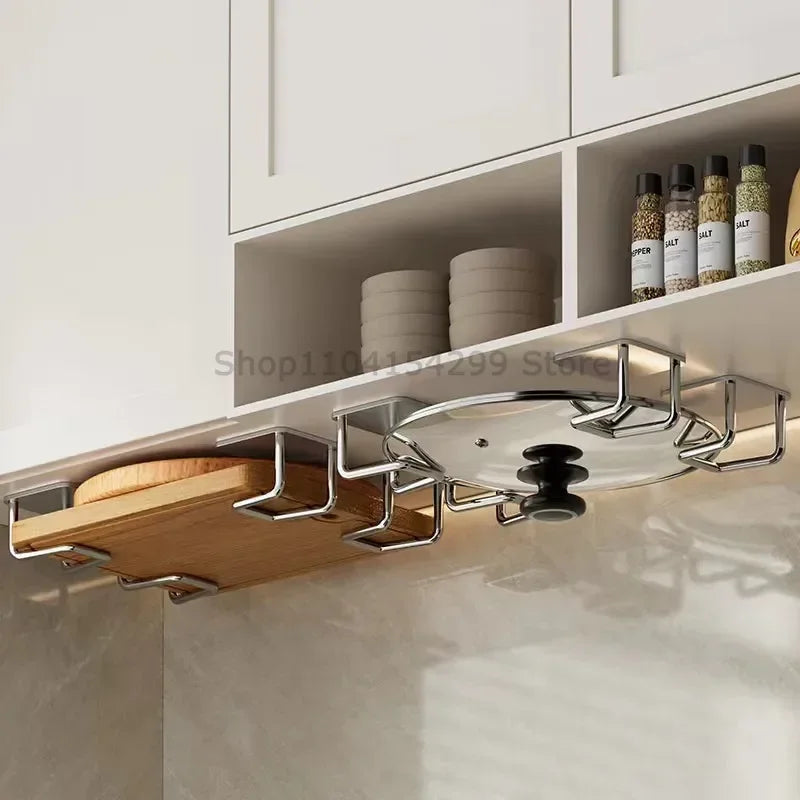 Stainless Steel Kitchen Sponge Holder, Sink Sponge Drying Rack, Self-Adhesive Storage Holder, Wall Hooks, Kitchen Organizer