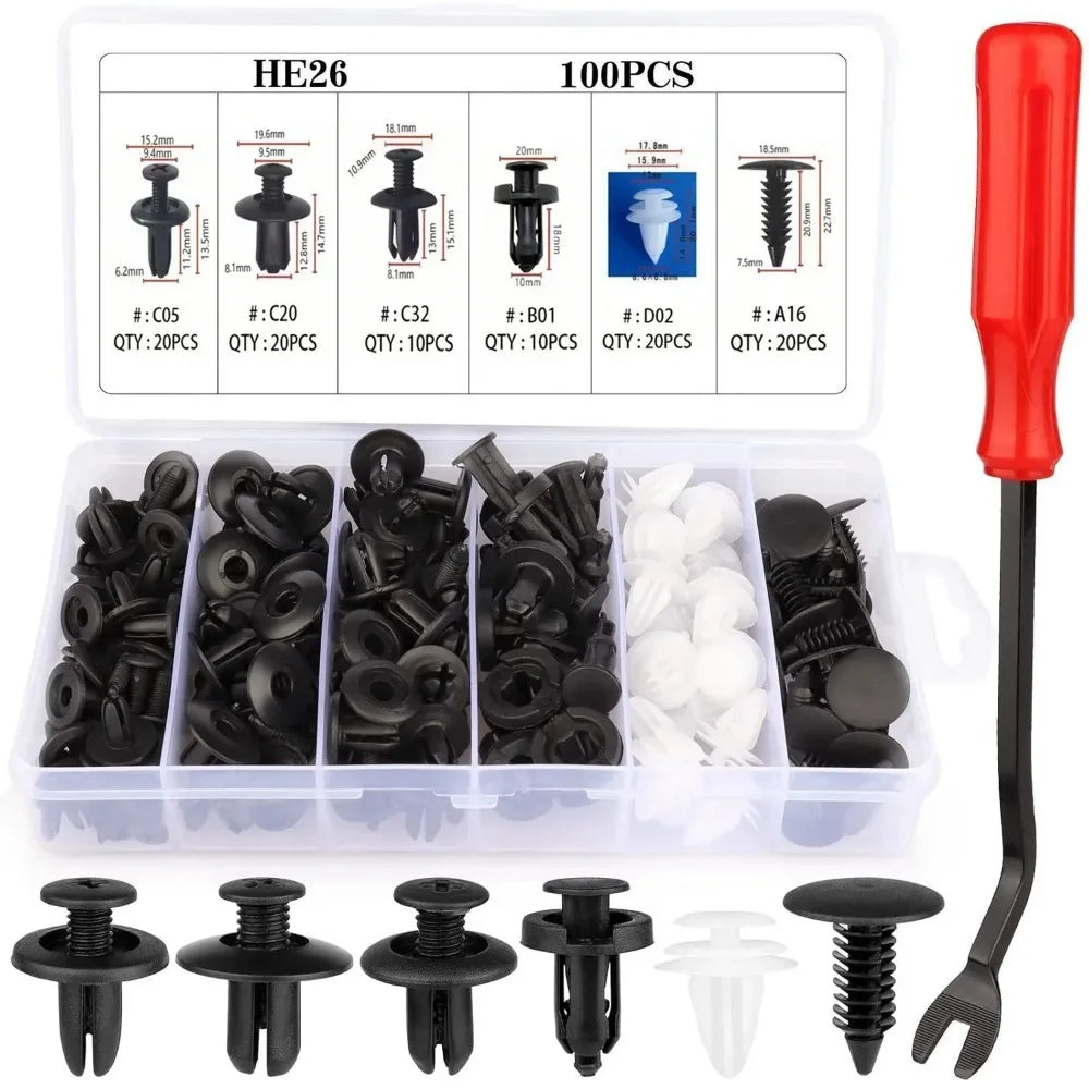 New Automatic Fastening Clips, Mixed Retainer Pin for Car Body, Rivet, Bumper Door Trim Panel Fastener Kit, Car Clips Retainer Tools