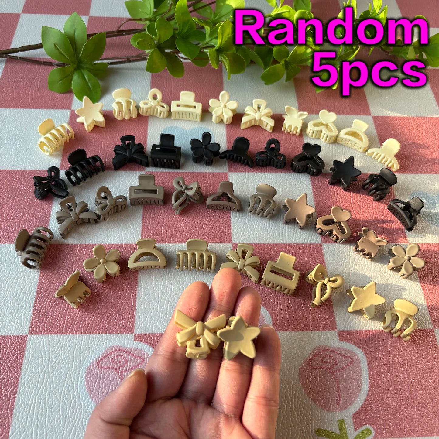 Lot de 5/10/20/30 pinces de petite taille beige assorties, accessoires mignons pour filles - Parfait pour un usage quotidien, des occasions spéciales ou des cadeaux de voyage