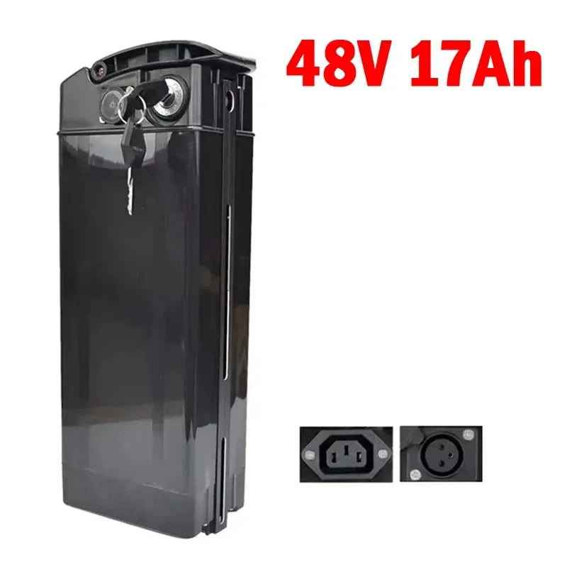 Original 48V Silverfish Battery For Electric Bicycle 20Ah, 30Ah, 17Ah, High Capacity Batteries, 18650 Cells 500-2000W Power