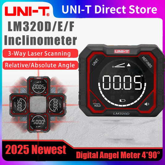 Inclinonomètre numérique laser haute précision — 4x90°, magnétique, mesure relative et absolue