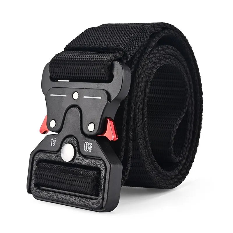 Cinturones tácticos multiusos para hombre, duraderos, diseño ajustable, para entusiastas de los deportes al aire libre, combina con jeans, para hombres y mujeres, 1 pieza/2 piezas