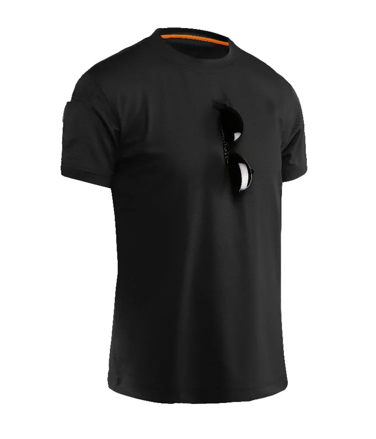T-Shirt d'été à col rond pour hommes, séchage rapide, respirant, tactique, Camping, Trekking, randonnée, escalade, Sport à séchage rapide