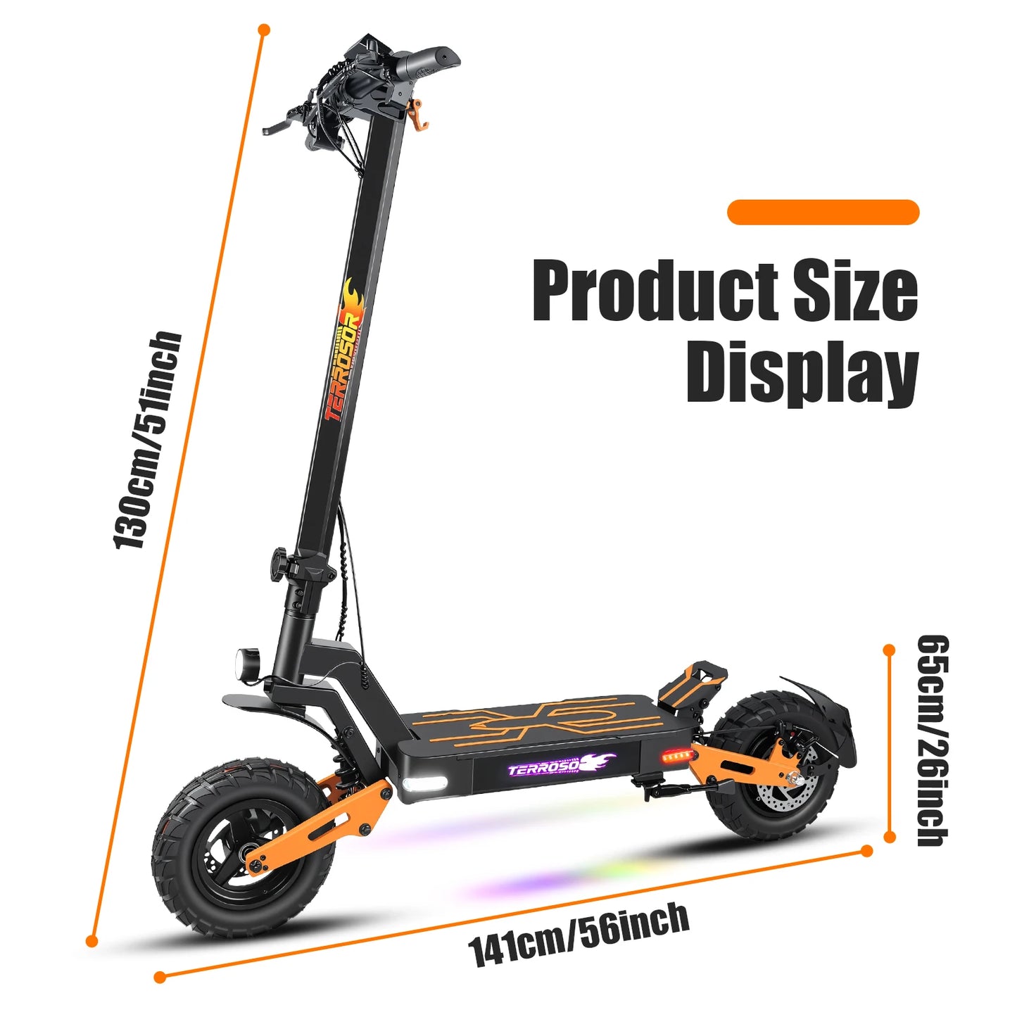 Electric Scooter for Adults, 1200 W Motor, Foldable E-Scooter Up to 40 mph and 30 Mile Range, 11" All-Terrain Scooter with Dual Sus