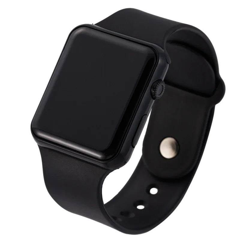 Digital Watch Simple Men Women Fashion Sport Electronic Watch LED Black Silicone Strap Casual Men's Watch Reloj Hombre