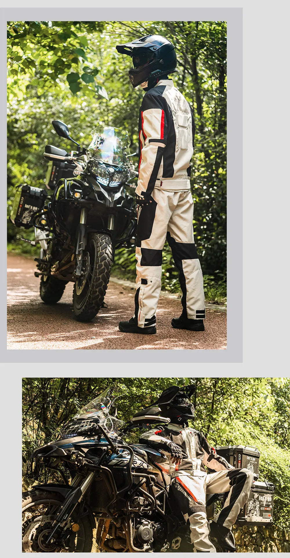 Veste de moto imperméable pour homme — veste de course, pantalon moto portable, protection EVA