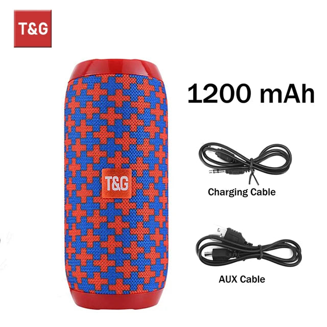 Haut-parleur Bluetooth portable TWS — étanche, stéréo surround, radio FM, support TF, extérieur