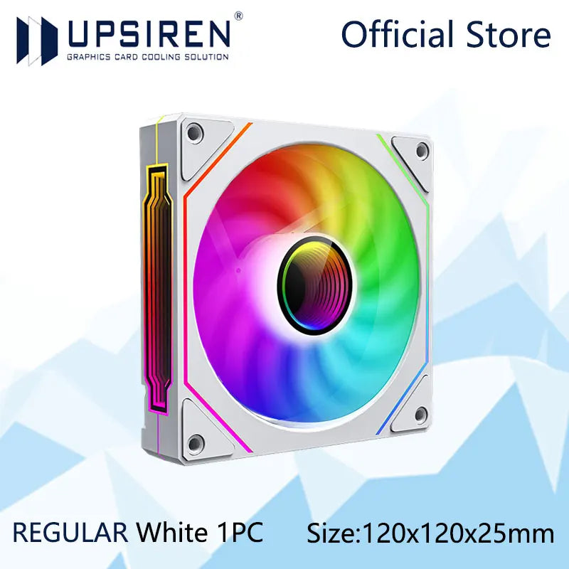 UPSIREN UF-1 PRISM 4 PRO ventilateur de châssis d'ordinateur 12 cm ARGB 4 broches PWM ventilateur de refroidissement silencieux 12 V grand Volume d'air 45.2CFM/600-1500 tr/min