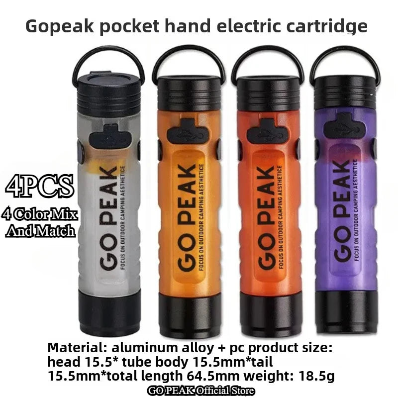 GOPEAK poche Mini lampe de poche extérieure clé pince capuchon ambiant Led longue Endurance secours en cas de catastrophe d'urgence 5050 petite lumière