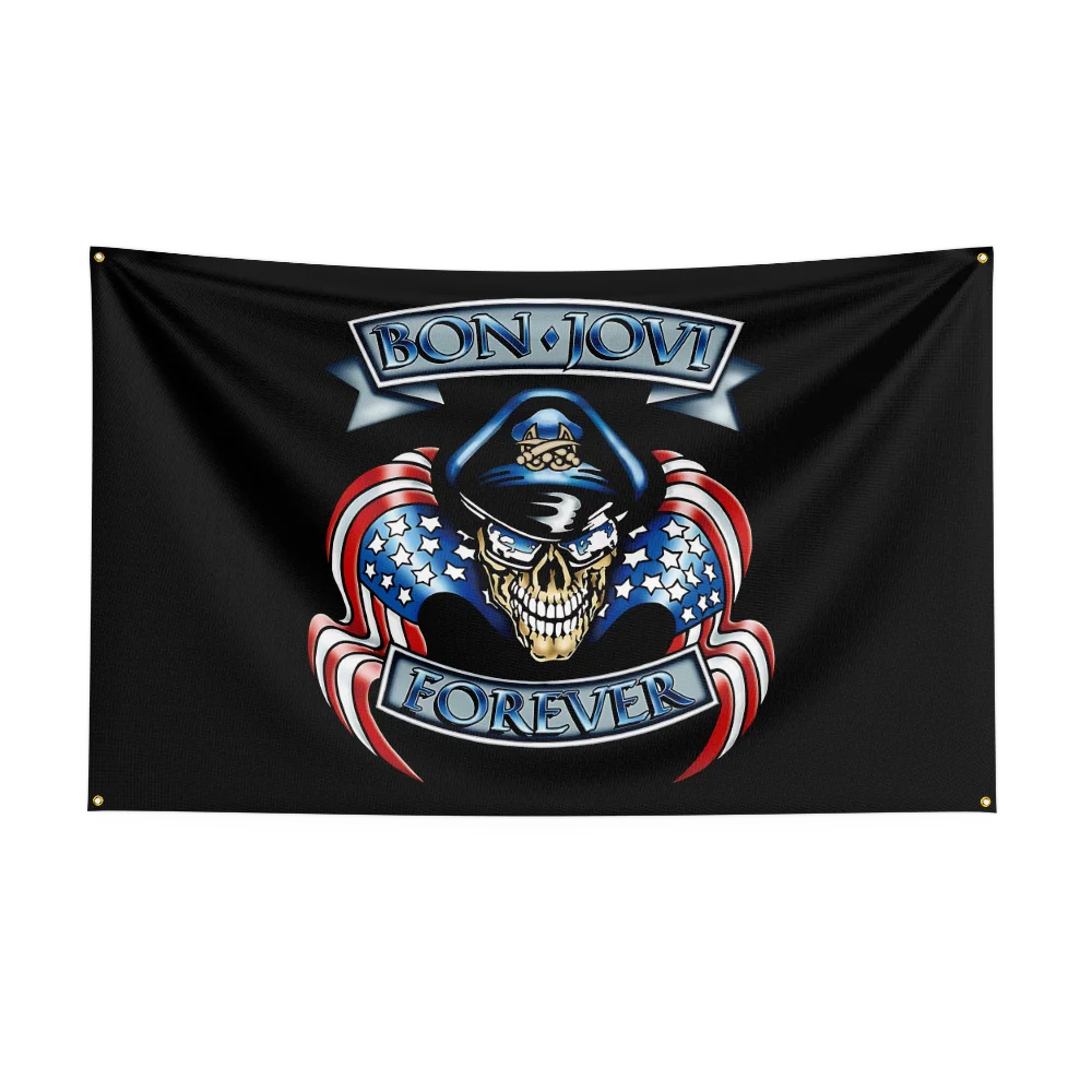 Bandera impresa digitalmente en poliéster, grupo de Rock pesado b-bons-joviss, 3x5 pies, para dormitorio, arte de pared, tapiz de puerta exterior, decoración