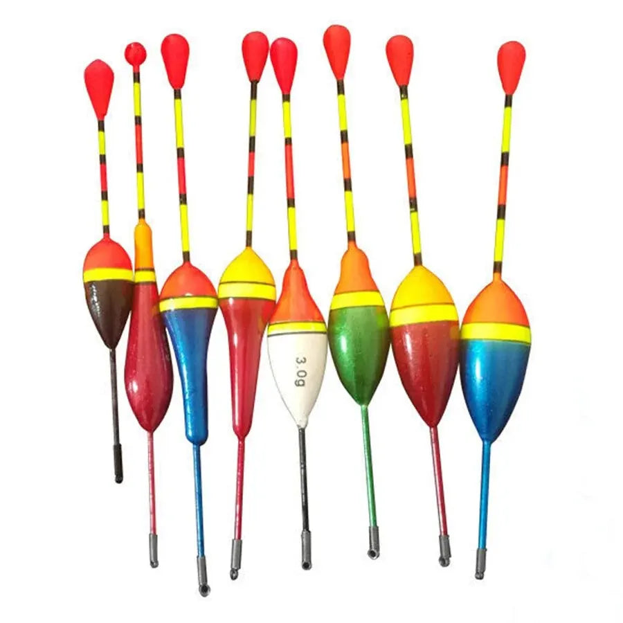 Ensemble de 10 Flotteurs de Pêche — Taille Mixte, Bouée Bobber