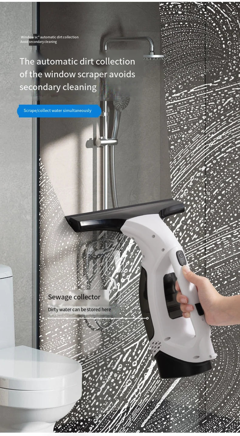 Nettoyeur de vitres électrique sans fil multifonctionnel, Machine blanche, Rechargeable, automatique, Portable, outils de nettoyage de vitres