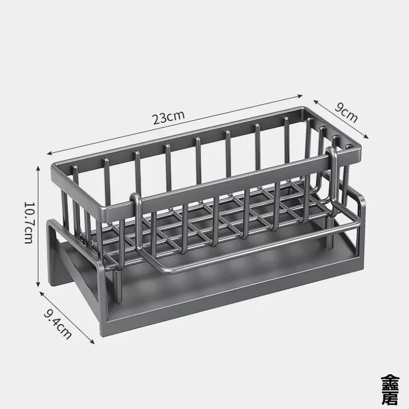 Compact Faucet-Mounted Spice Rack – Sink Organizer with Drainer – Space-Saving Kitchen Storage for Utensils/Accessories