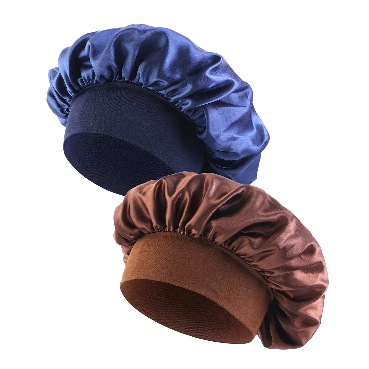 Bonnet de nuit en Satin à large bord, Bonnet soyeux, enveloppe de cheveux pour dormir, avec bande élastique souple, outil d'emballage des cheveux, nouvelle collection