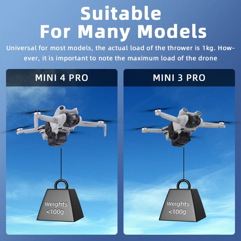 Système Airdrop pour drone — lanceur compatible drones, pêche, sauvetage, cadeau