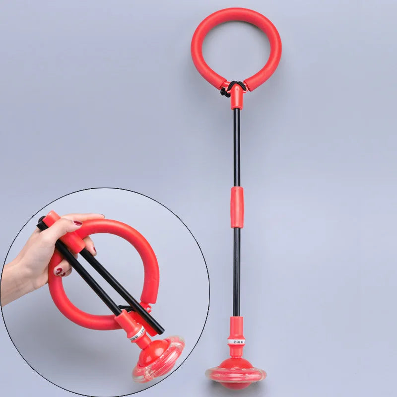 Bolas de rebote intermitentes elásticas, auto luminosas, anillo de salto giratorio para niños y adultos, conjunto de fitness, bola de giro de una sola pierna, regalo novedoso