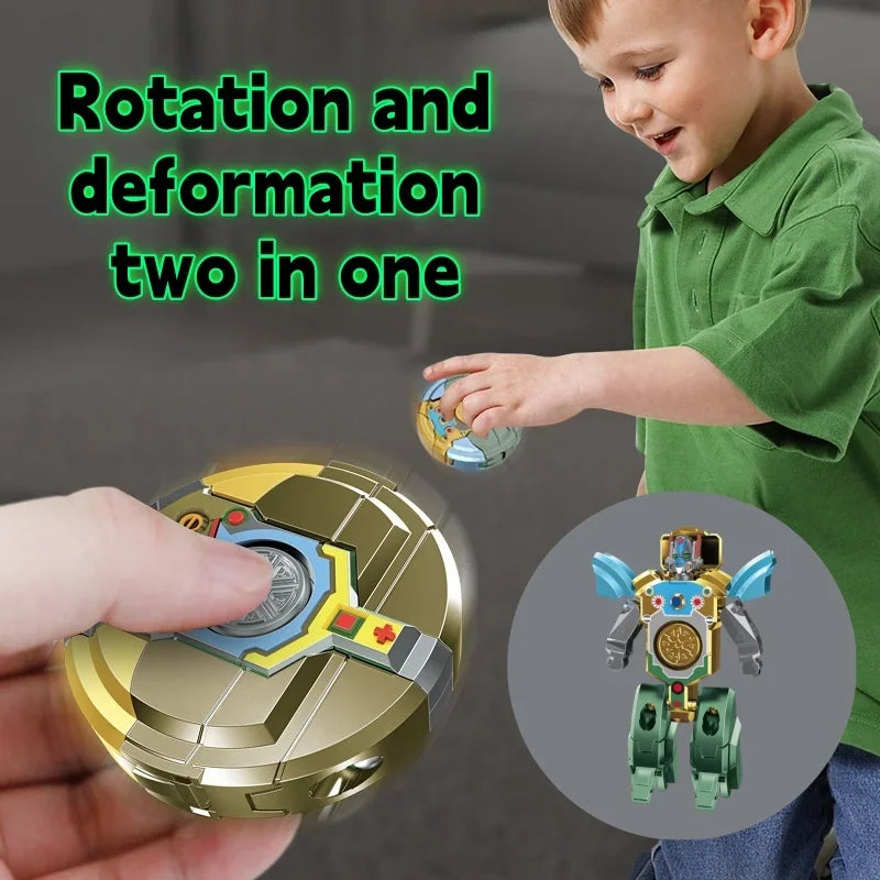 Giroscopio giratorio de descompresión creativa, resistente a las caídas, robot de deformación mecánica, juguete para niños, regalo para niño, nueva colección