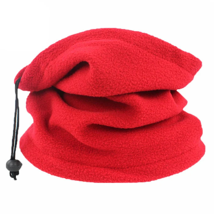 Gorro polar cálido para invierno, bufanda, braga de cuello ajustable para deportes de invierno, pesca, patinaje, correr, ciclismo