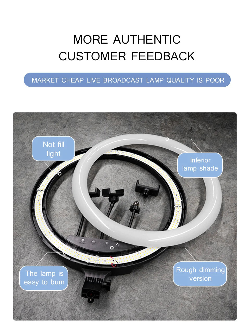 Anneau Lumineux LED Selfie 26cm avec Trépied — Éclairage Photo & Vidéo YouTube