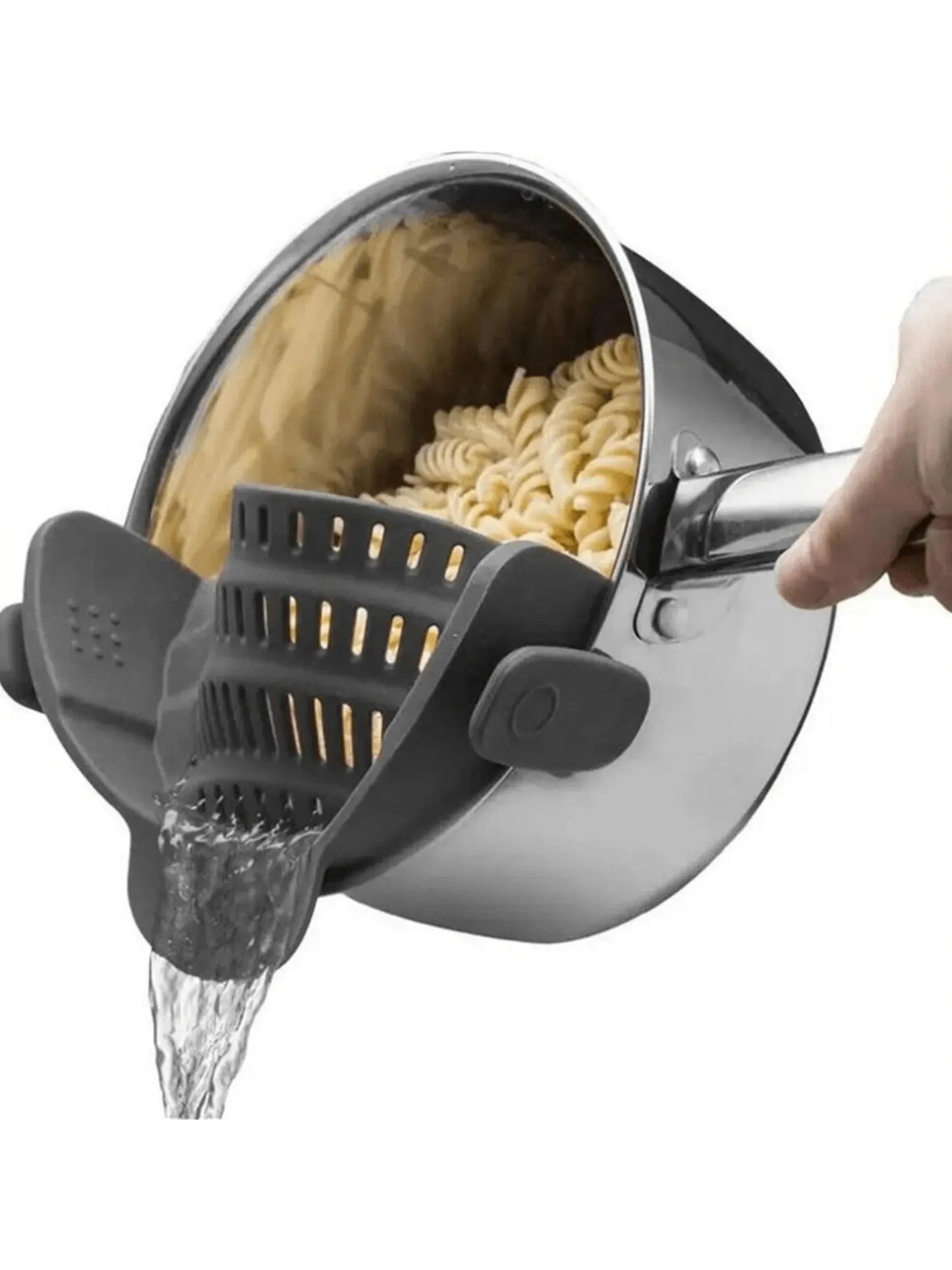Adjustable Silicone Clip-On Colander, Pots and Bowls, Proximity Strainer, Noodle and Pasta Liner, 1PC