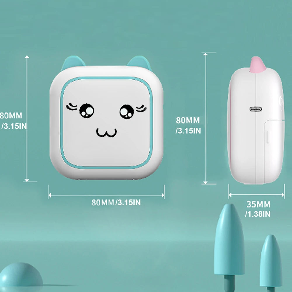 Mini imprimante thermique portable sans encre — autocollants, étiquettes, photo sans fil, compatible iOS et Android