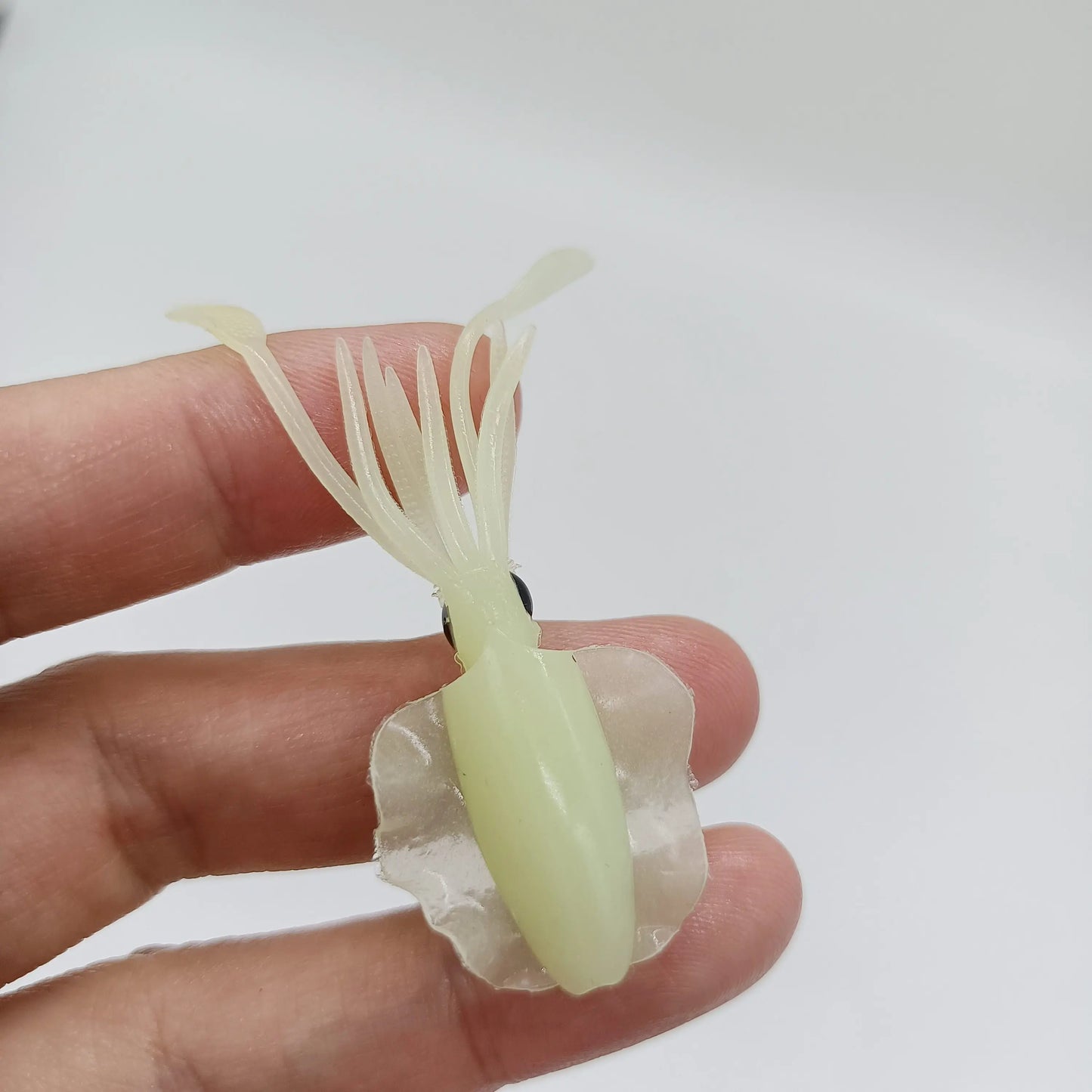 DUODUOYU 1 pièces Mini leurre de pêche au calmar souple 6 cm 2g gabarits de calmar UV lumineux pour leurre de pêche en eau douce appât Wobbler matériel de pêche