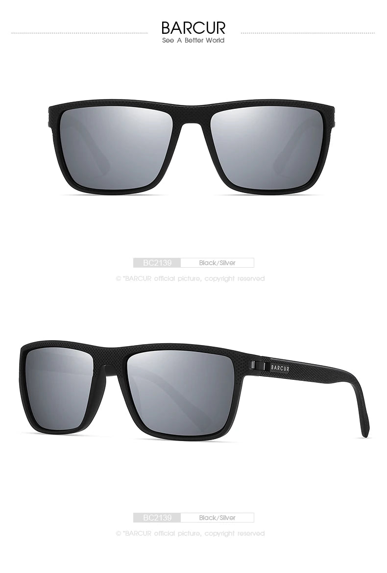 Lunettes de soleil polarisées TR90 sport léger — protection UVAB, homme et femme