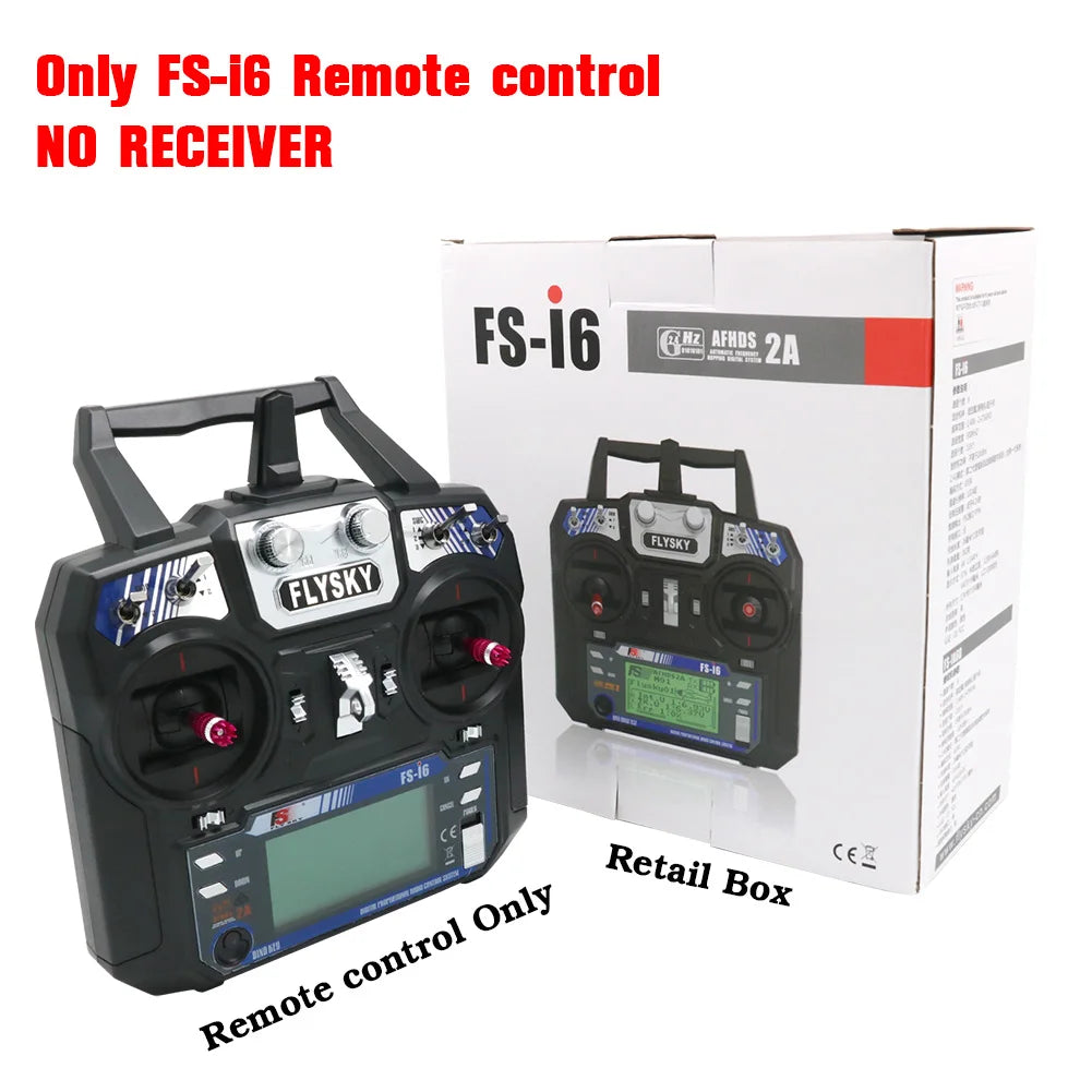 Transmisor FLYSKY FS-i6 I6 2.4G 6CH Control Remoto de Radio con Receptor iA6 iA6B X6B A8S R6B iA10B FS2A para Avión RC Drone