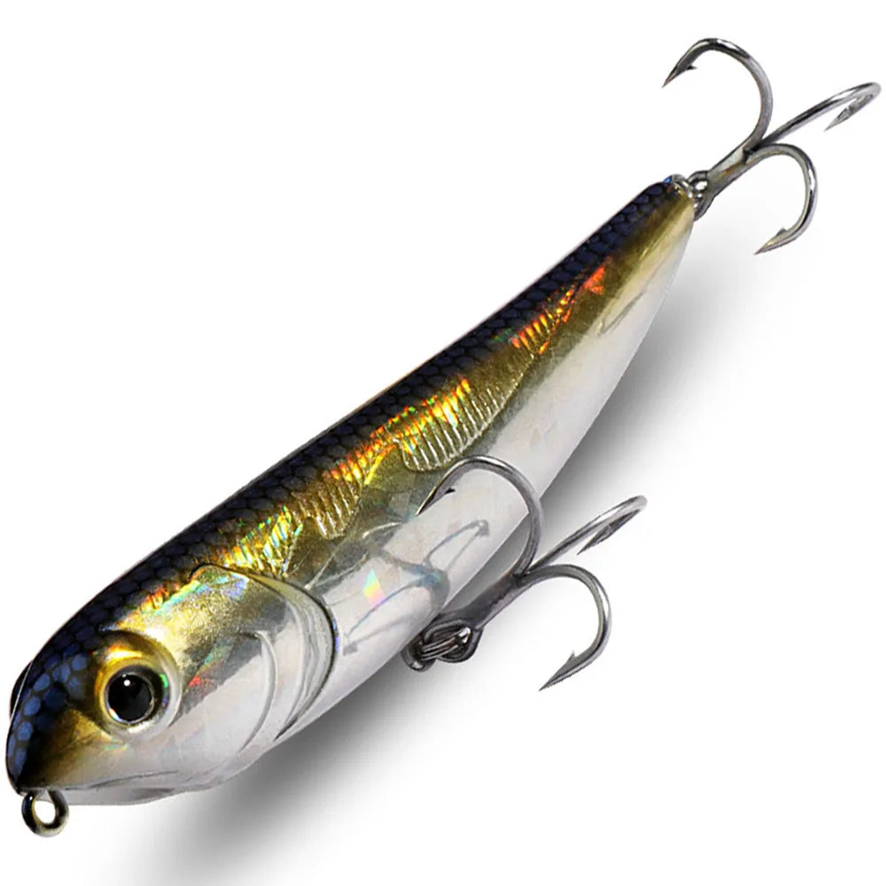 Marcher le chien Topwater leurre de pêche 15g 11 cm flottant crayon appât 3D Swimbait crochet Popper Pesca Wobbler vairon équipement manivelle