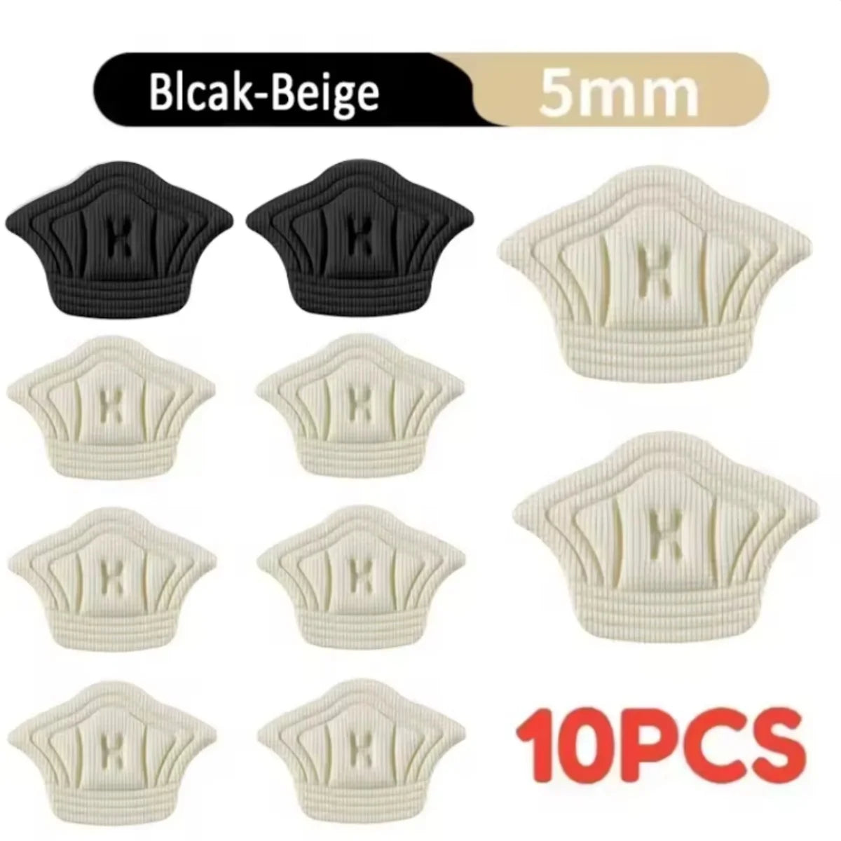 Coussinets de Talon EVA Autocollants — Protection & Ajustement Taille, Lot de 5 Paires