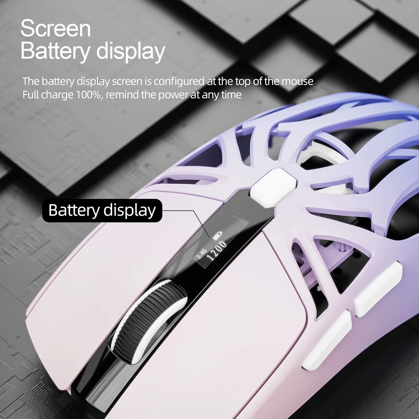 SmailWolf RS8 Bluetooth sans fil 2.4g souris de jeu triple mode léger e-sports jeu 1K taux de retour 10000DPI ordinateur
