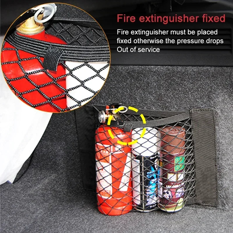 Car Trunk Storage Net, Magic Artificial Elastic Sticker, Universal, Rear Seat Bag