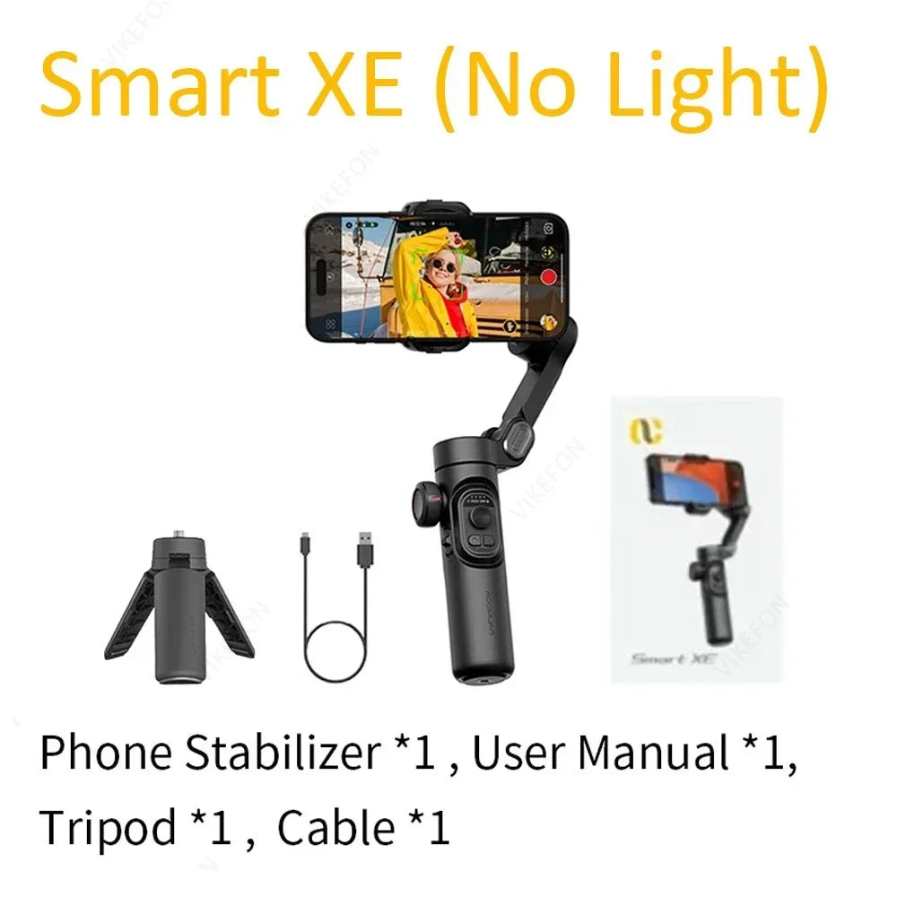 # XE 3-Axis Smartphone Gimbal Stabilizer, Foldable Handheld Gimbal with Focus Wheel for iOS Android iPhone 16-12 Vlog