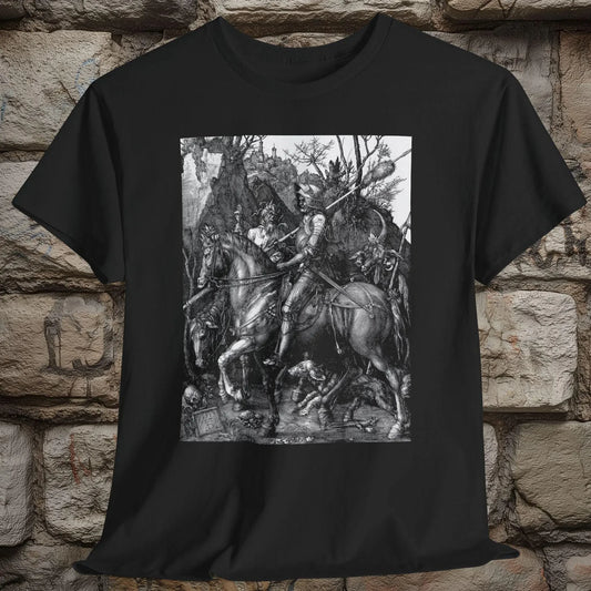 Chevalier mort et le diable Albrecht Dürer T-shirt unisexe t-shirts graphiques rétro Streetwear col rond T-shirt à manches courtes pour hommes