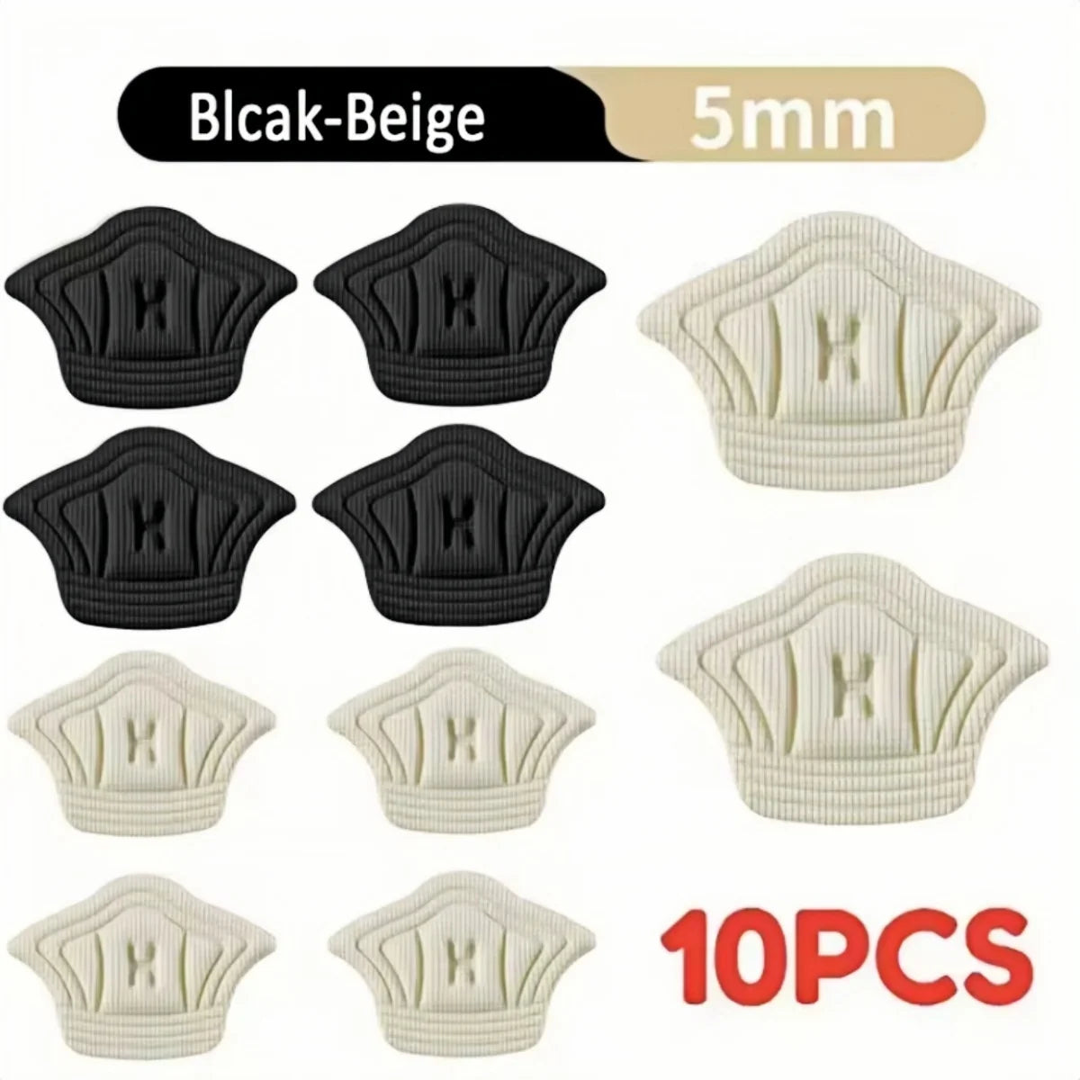Coussinets de Talon EVA Autocollants — Protection & Ajustement Taille, Lot de 5 Paires
