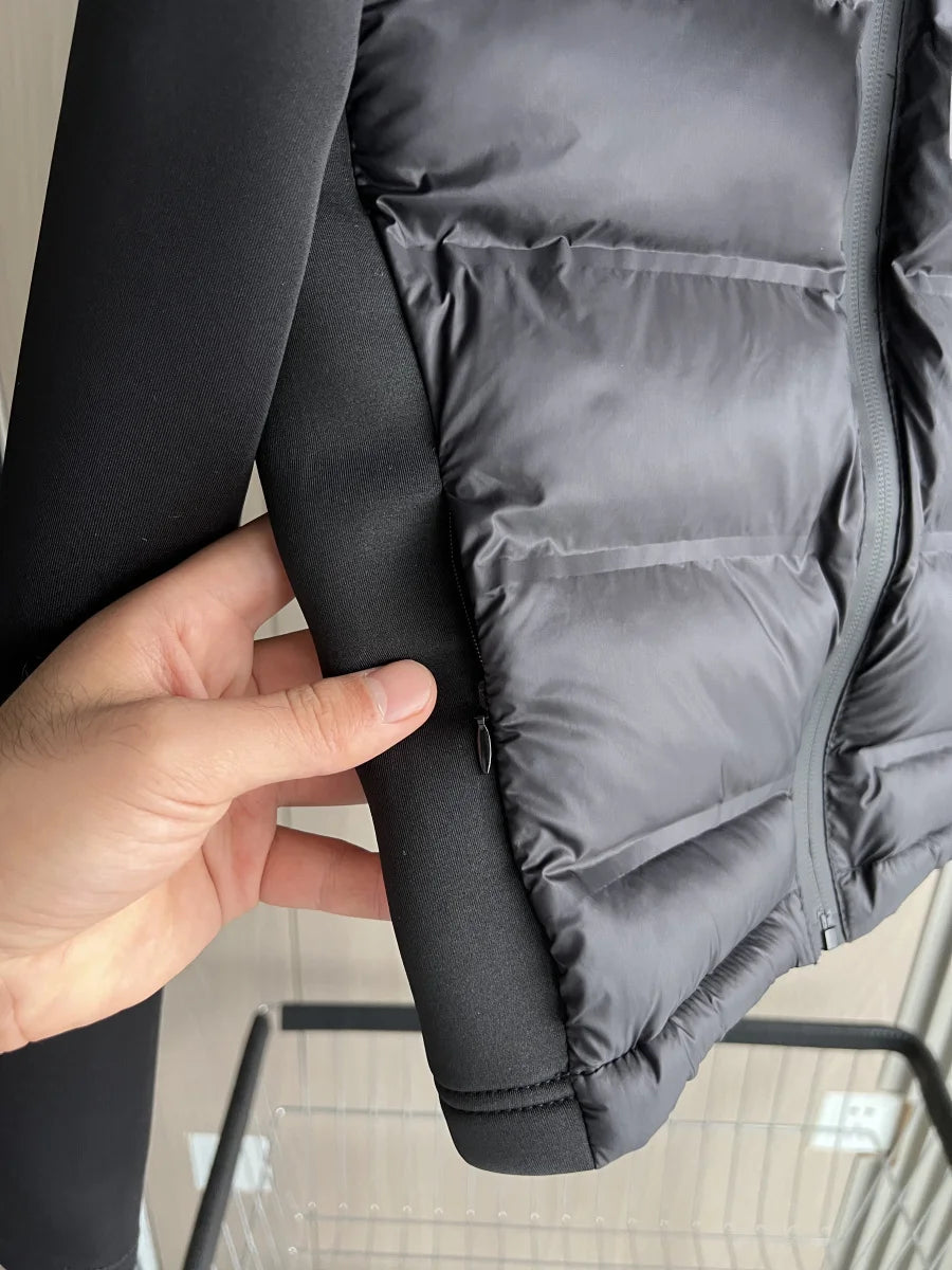2025 Winter New Women's Lightweight Warm Down Jacket with Long Sleeves and Hooded Sports Coat with Zipper 4391742
