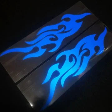Motorcycle Flame Reflective Stickers, Self-Adhesive Cool Fire Strip, Modified Decals, Motorcycle Body Decoration, Car Supplies
