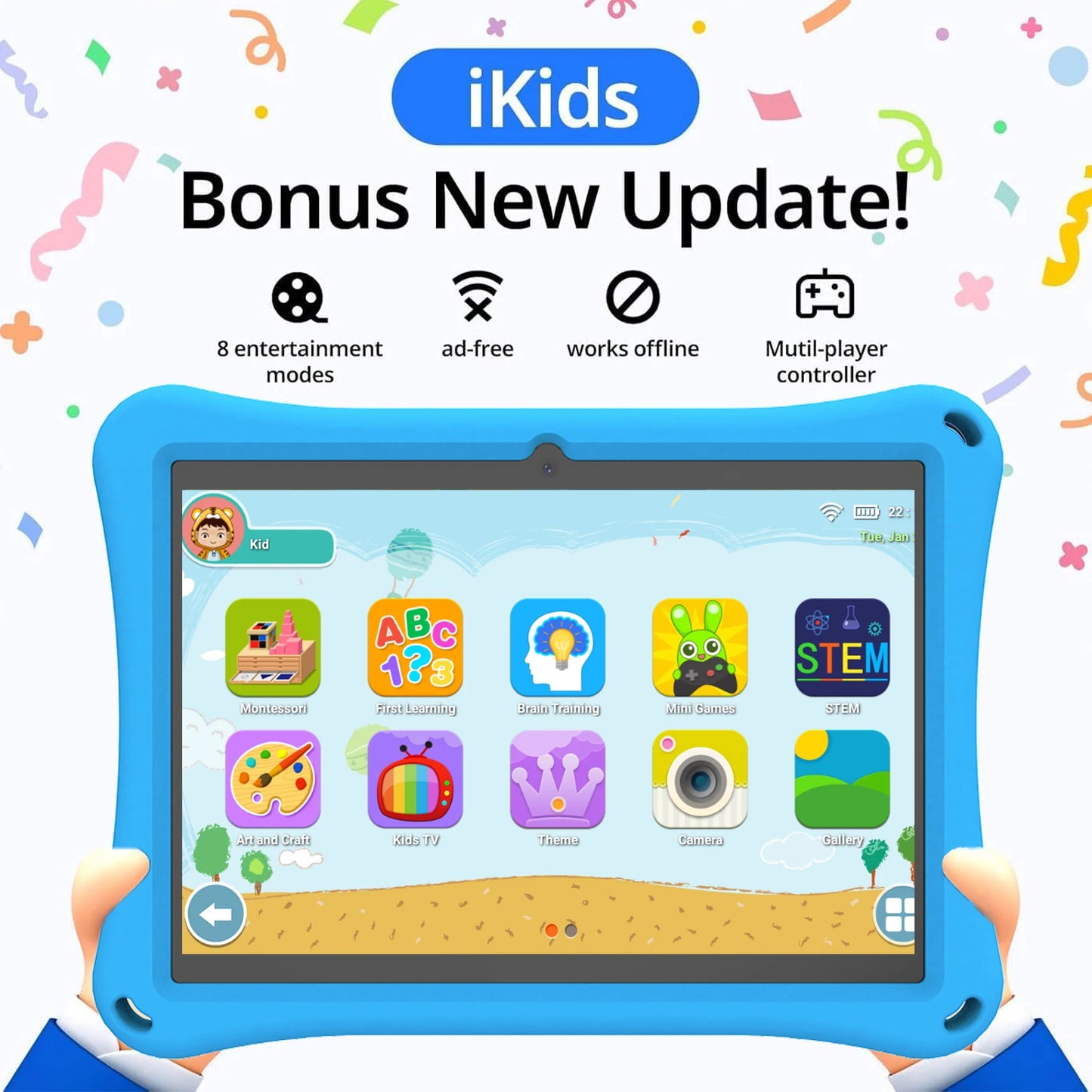 Octa Core 10GB 128GB para aprender 10 pulgadas Android con ranura para tarjeta 4G Tablet Educativa tablet para niños