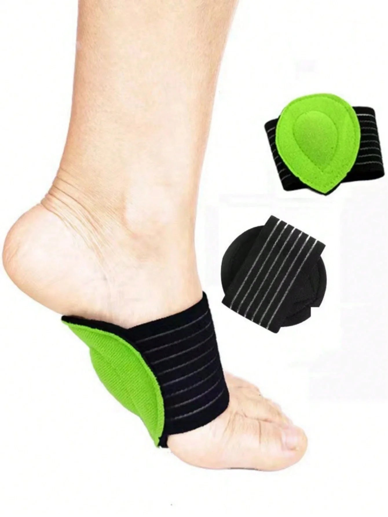 1 par de plantillas deportivas con soporte de arco para hombres y mujeres para pies planos para apoyar la almohadilla del pie y aliviar la presión.