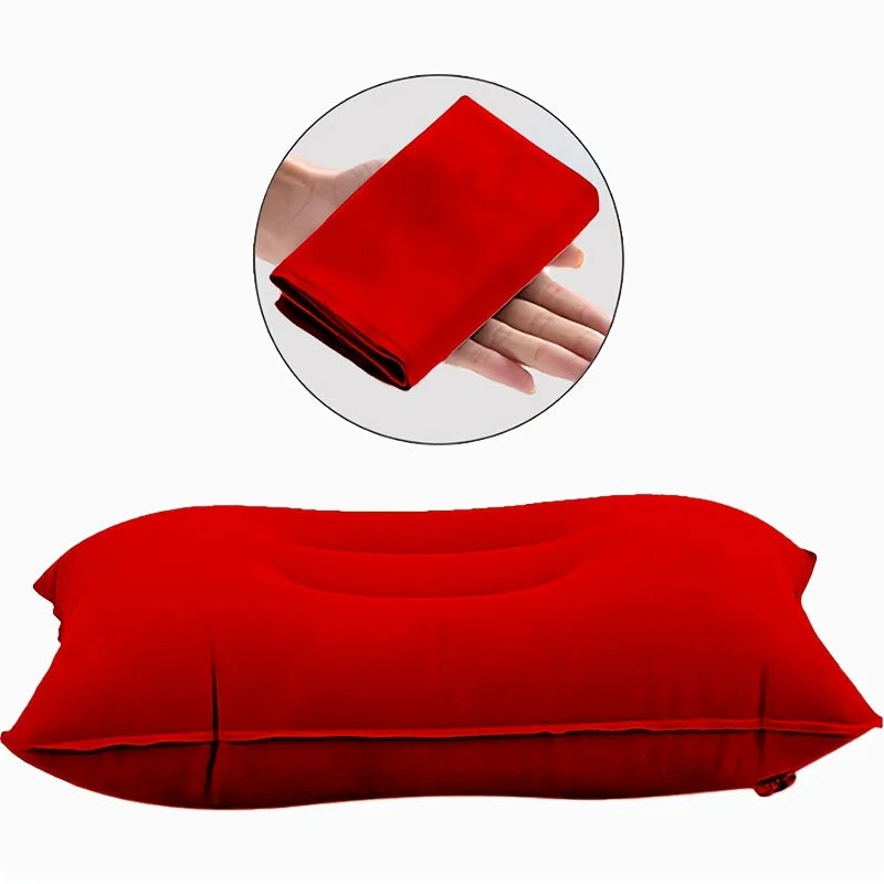 Supporte le cou et la taille Oreiller gonflable confortable pour une utilisation en extérieur, adapté aux bureaux, voitures, camping, randonnée et sieste