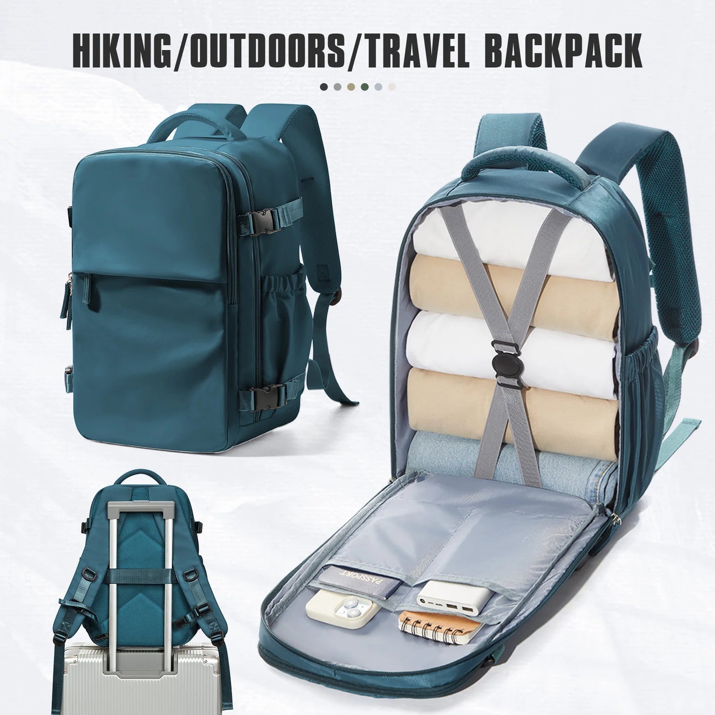 Sac à Dos Cabine Avion 40x30x20 — Ordinateur 15,6" Bagage à Main Homme Femme