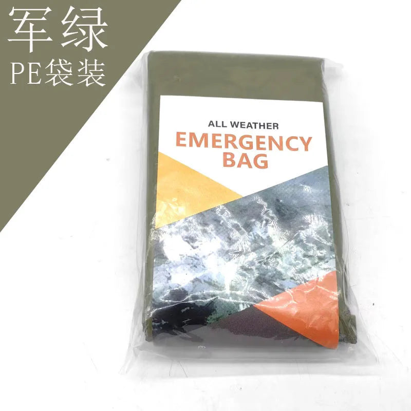 Sac de couchage d'urgence, couverture de survie, sac bivouac thermique en Mylar, abri léger, imperméable et portable pour le camping et la randonnée