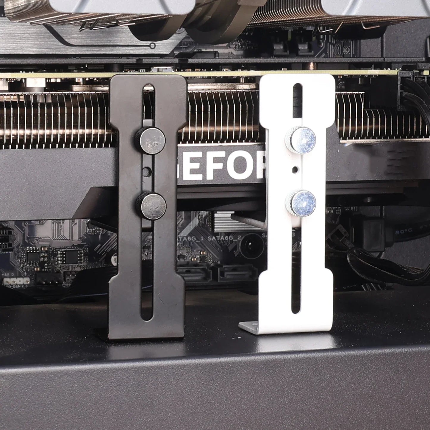 Support de carte graphique réglable, support de carte vidéo réglable, support GPU pour boîtier PC de bureau ITX/ATX, accessoire pour éviter l'affaissement